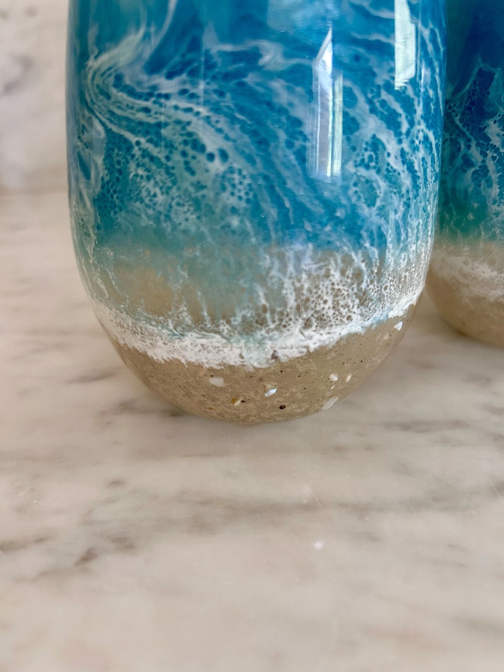 Beach Themed Stemless Wine Glass Set 20oz - Picture 5 of 5